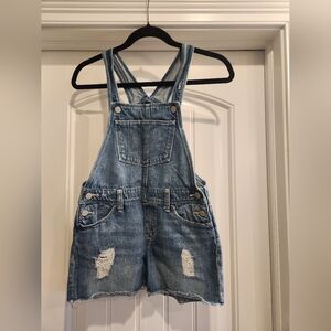 10/12‎ Old Navy Blue Denim Distressed Kids Overalls